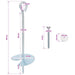 Ancoră de Pământ 4 pcs Argintiu Ø10 x 30 cm Metal Galvanizat - WALTI WALTI