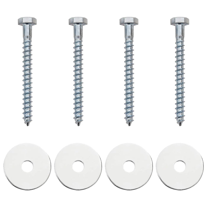 Ancoră de Pământ 4 pcs Argintiu Ø10 x 40 cm Metal Galvanizat - WALTI WALTI