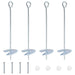 Ancoră de Pământ 4 pcs Argintiu Ø10 x 40 cm Metal Galvanizat - WALTI WALTI