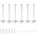 Ancoră de Pământ 6 pcs Argintiu Ø10 x 40 cm Metal Galvanizat - WALTI WALTI