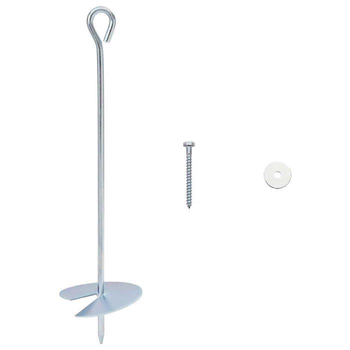 Ancoră de Pământ 10 pcs Argintiu Ø10 x 40 cm Metal Galvanizat WALTI