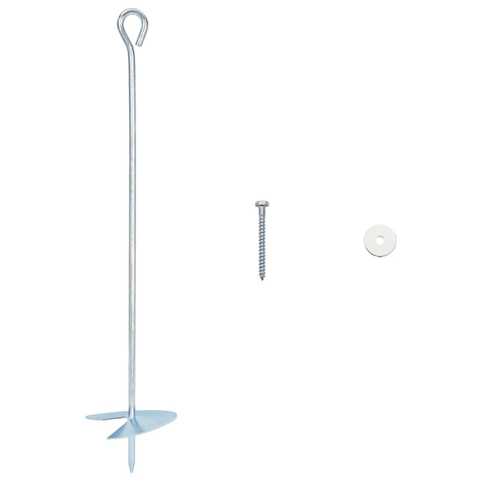 Ancoră de Pământ 10 pcs Argintiu Ø10 x 50 cm Metal Galvanizat WALTI