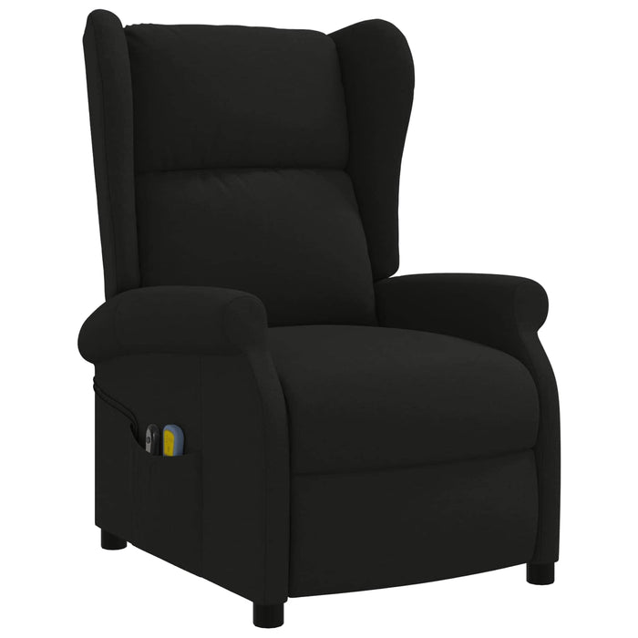 Fotoliu recliner electric cu spătar înclinat Negru Țesătură WALTI
