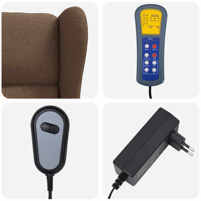 Fotoliu recliner electric cu spătar înclinat Maro Țesătură WALTI