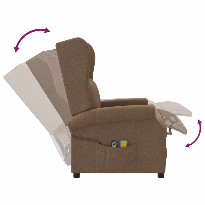 Fotoliu recliner electric cu spătar înclinat Maro Țesătură WALTI