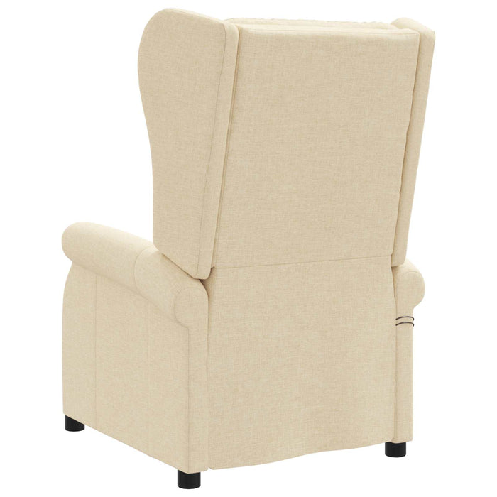 Fotoliu recliner electric cu spătar înclinat Crem Țesătură WALTI