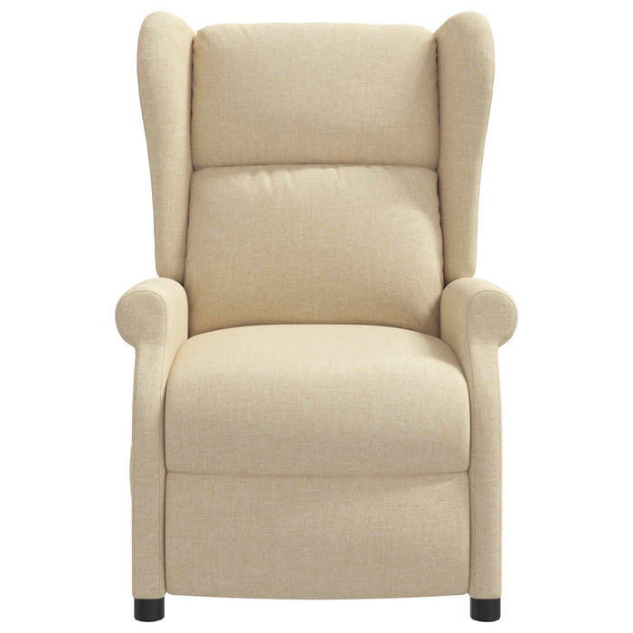 Fotoliu recliner electric cu spătar înclinat Crem Țesătură WALTI