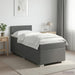 Pat boxspring cu saltea Gri închis 90 x 200 cm Țesătură - WALTI WALTI