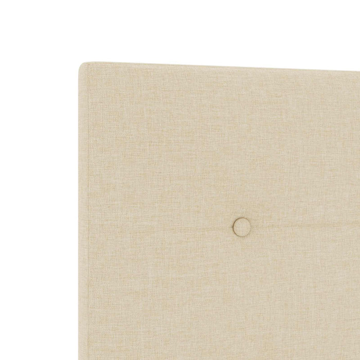 Pat boxspring cu saltea cu headboard Crem 90 x 200 cm Țesătură - WALTI WALTI