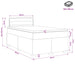 Pat boxspring cu saltea Gri închis 120 x 190 cm Țesătură - WALTI WALTI