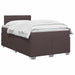 Pat boxspring cu saltea Maro închis 120 x 190 cm Țesătură - WALTI WALTI