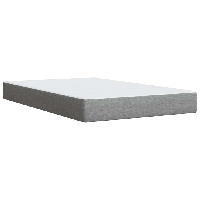 Pat boxspring cu saltea Gri deschis 120 x 190 cm Țesătură WALTI