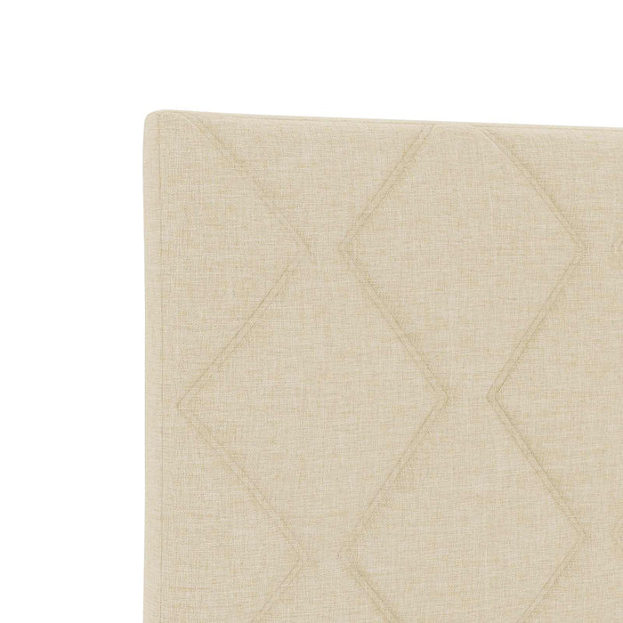 Pat boxspring cu saltea cu headboard Crem 120 x 190 cm Țesătură - WALTI WALTI