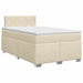 Pat boxspring cu saltea cu headboard Crem 120 x 190 cm Țesătură - WALTI WALTI