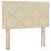 Pat boxspring cu saltea cu headboard Crem 120 x 190 cm Țesătură - WALTI WALTI