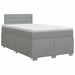 Pat boxspring cu saltea Gri deschis 120 x 200 cm Țesătură - WALTI WALTI