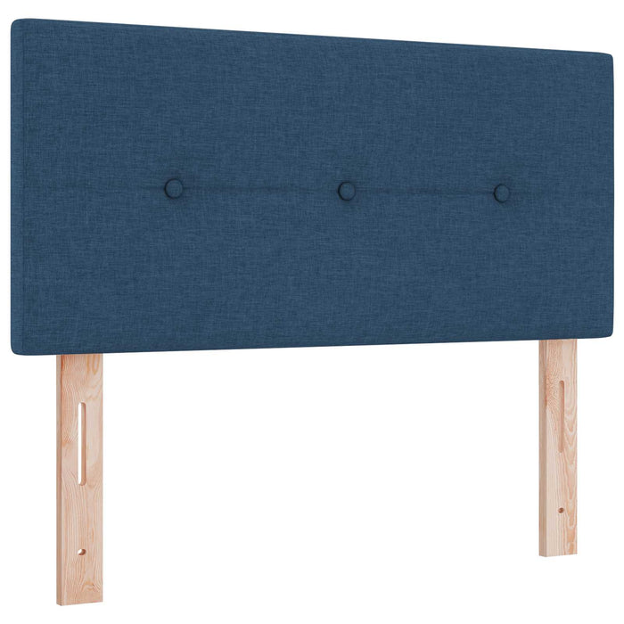 Pat boxspring cu saltea albastru 120 x 200 cm Țesătură WALTI