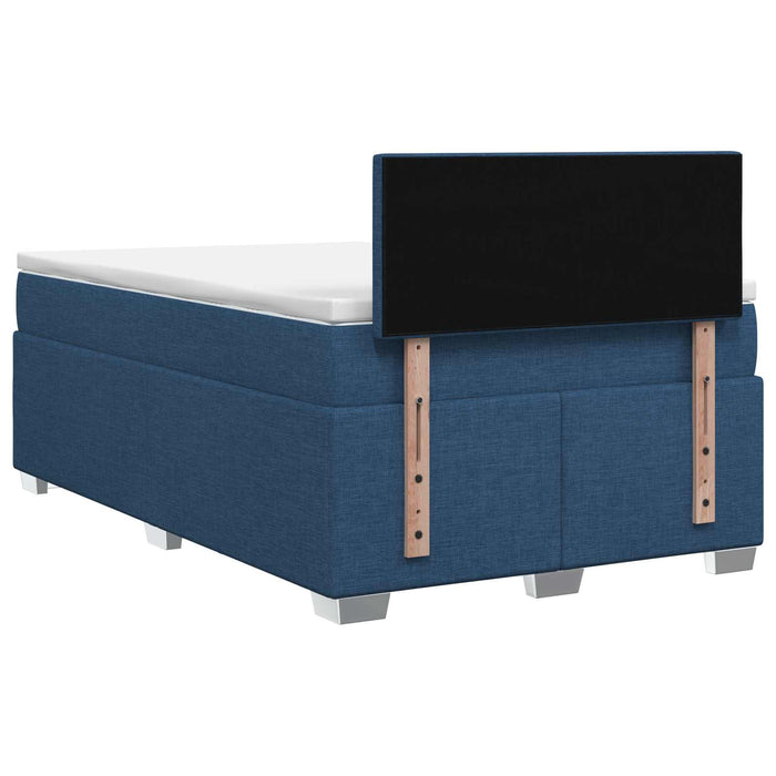 Pat boxspring cu saltea albastru 120 x 200 cm Țesătură WALTI
