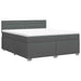 Pat boxspring cu saltea Gri închis 140 x 200 cm Țesătură - WALTI WALTI
