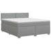 Pat boxspring cu saltea Gri deschis 140 x 200 cm Țesătură - WALTI WALTI
