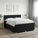 Pat boxspring cu saltea Negru 140 x 190 cm Țesătură - WALTI WALTI