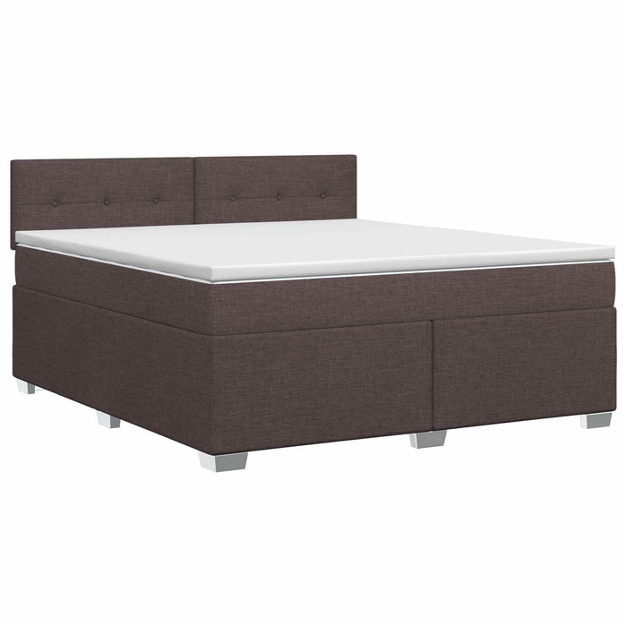 Pat boxspring cu saltea Maro închis 160 x 200 cm Țesătură - WALTI WALTI