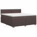 Pat boxspring cu saltea Maro închis 160 x 200 cm Țesătură - WALTI WALTI