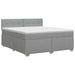 Pat boxspring cu saltea Gri deschis 180 x 200 cm Țesătură - WALTI WALTI