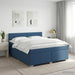 Pat boxspring cu saltea albastru 180 x 200 cm Țesătură - WALTI WALTI