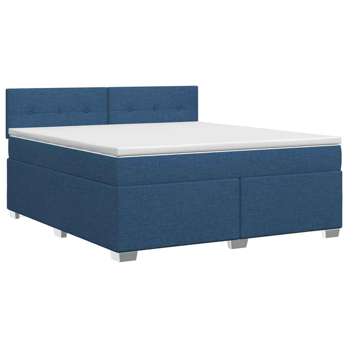 Pat boxspring cu saltea albastru 180 x 200 cm Țesătură - WALTI WALTI