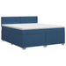 Pat boxspring cu saltea albastru 180 x 200 cm Țesătură - WALTI WALTI