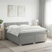 Pat boxspring cu saltea Gri deschis 160 x 200 cm Țesătură - WALTI WALTI