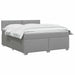Pat boxspring cu saltea Gri deschis 180 x 200 cm Țesătură - WALTI WALTI
