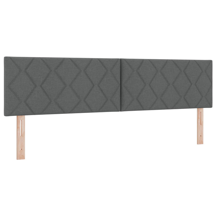 Pat boxspring cu saltea Gri închis 180 x 200 cm Țesătură WALTI