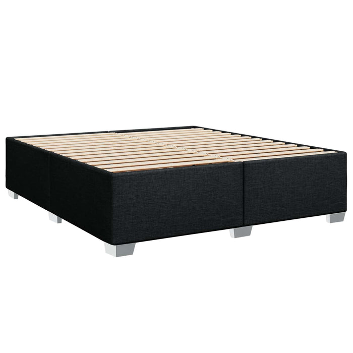 Pat boxspring cu saltea Negru 180 x 200 cm Țesătură - WALTI WALTI