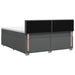 Pat boxspring cu saltea Gri închis 200 x 200 cm Țesătură - WALTI WALTI