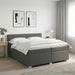 Pat boxspring cu saltea Gri închis 200 x 200 cm Țesătură - WALTI WALTI