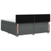 Pat boxspring cu saltea Gri închis 200 x 200 cm Țesătură - WALTI WALTI