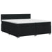Pat boxspring cu saltea Negru 200 x 200 cm Țesătură - WALTI WALTI