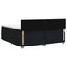 Pat boxspring cu saltea Negru 200 x 200 cm Țesătură - WALTI WALTI