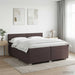 Pat boxspring cu saltea Maro închis 200 x 200 cm Țesătură - WALTI WALTI