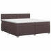 Pat boxspring cu saltea Maro închis 200 x 200 cm Țesătură - WALTI WALTI