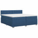 Pat boxspring cu saltea albastru 200 x 200 cm Țesătură - WALTI WALTI