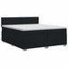 Pat boxspring cu saltea Negru 200 x 200 cm Țesătură - WALTI WALTI