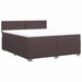 Pat boxspring cu saltea Maro închis 200 x 200 cm Țesătură - WALTI WALTI