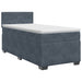 Pat boxspring cu saltea Gri închis 80 x 200 cm Catifea - WALTI WALTI