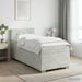 Pat boxspring cu saltea Gri deschis 80 x 200 cm Catifea - WALTI WALTI