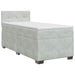 Pat boxspring cu saltea Gri deschis 80 x 200 cm Catifea - WALTI WALTI