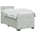 Pat boxspring cu saltea Gri deschis 80 x 200 cm Catifea - WALTI WALTI