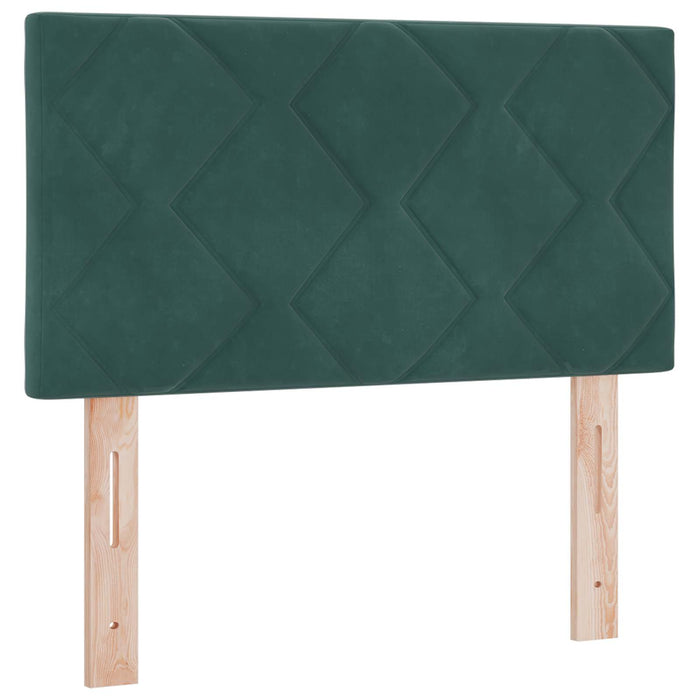 Pat boxspring cu saltea Verde închis 80 x 200 cm Catifea WALTI